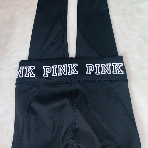 Pink Victoria Secret Ultimate Reversible Leggings Marl Gray Black Slim Pants S - Picture 12 of 15